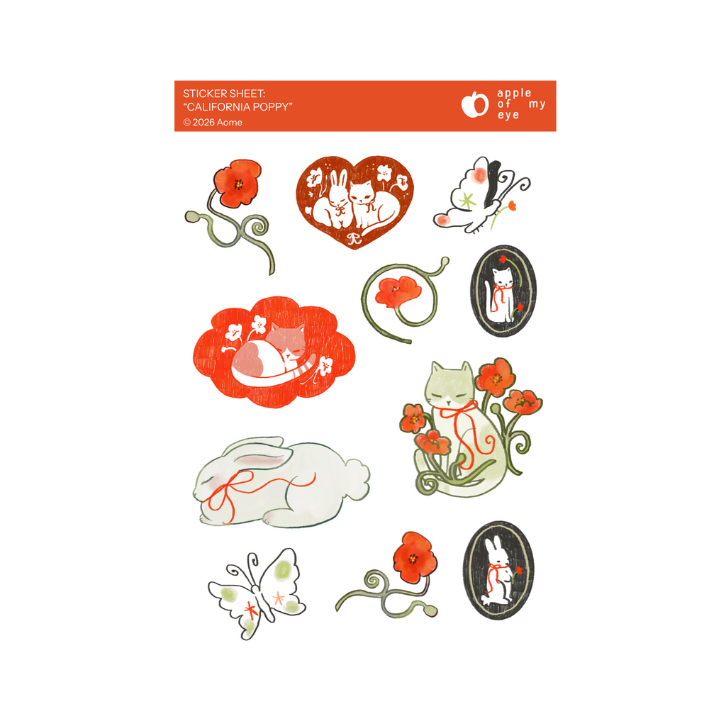 "California Poppy" Sticker Sheet