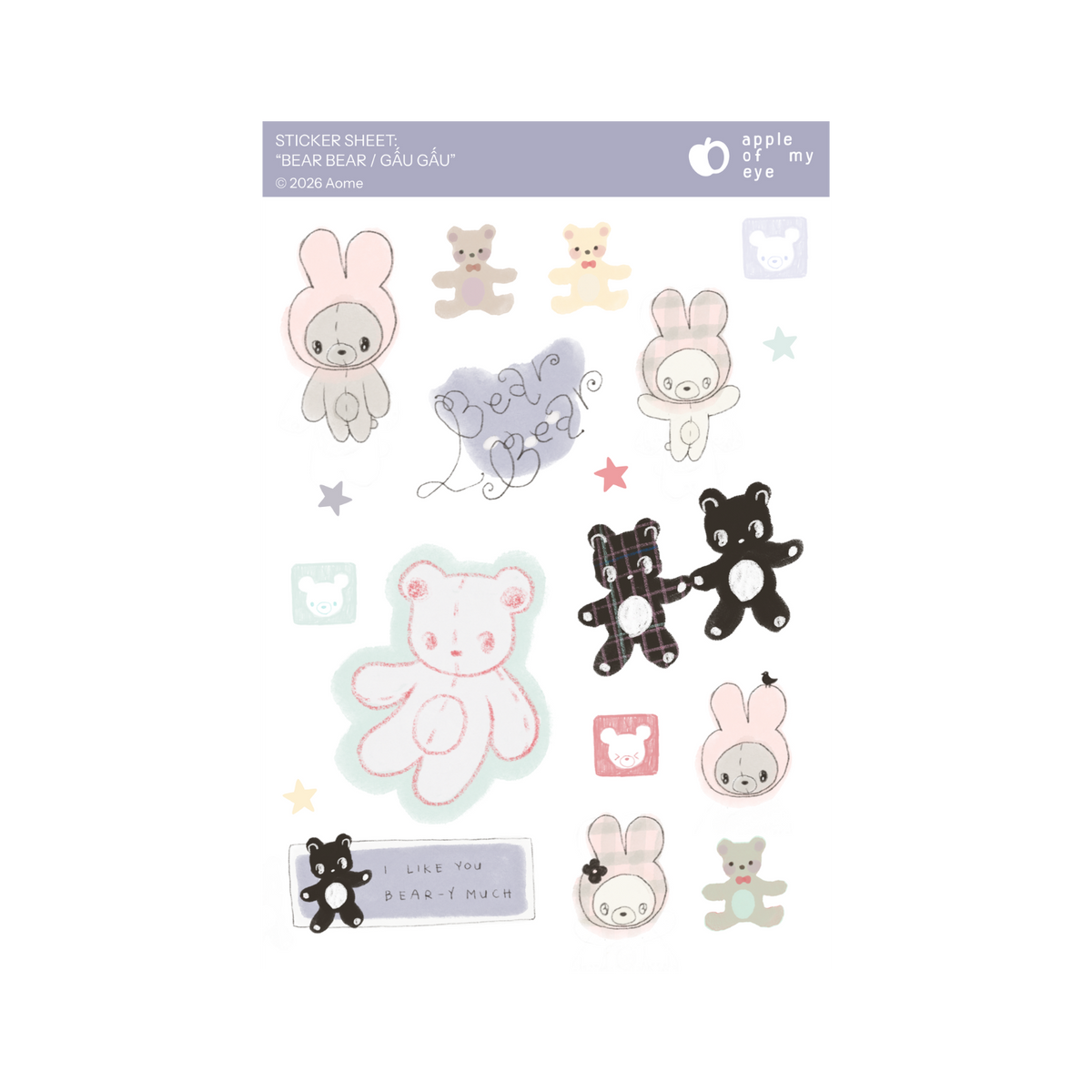 "Bear Bear" Sticker Sheet