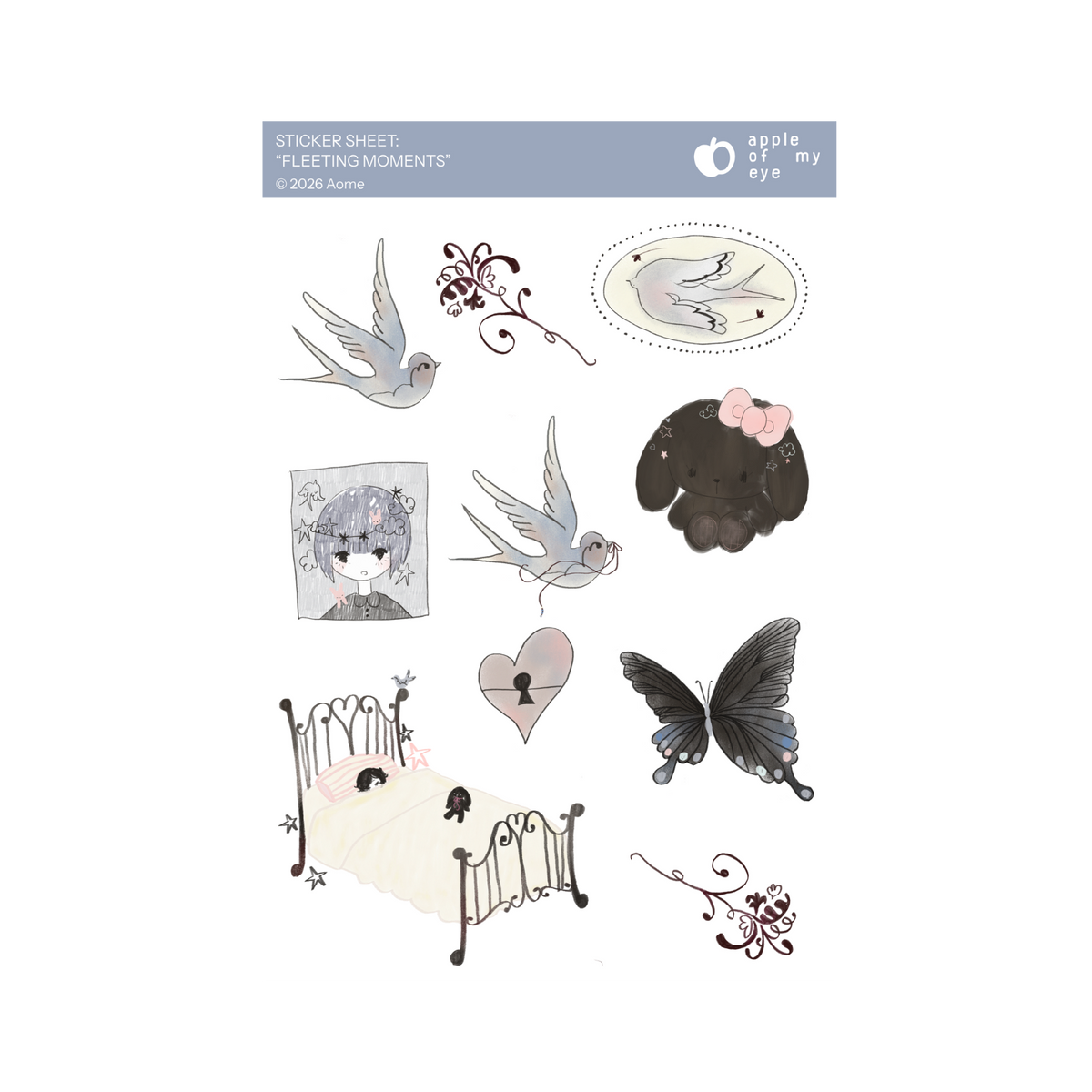 "Fleeting Moments" Sticker Sheet