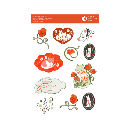 "California Poppy" Sticker Sheet