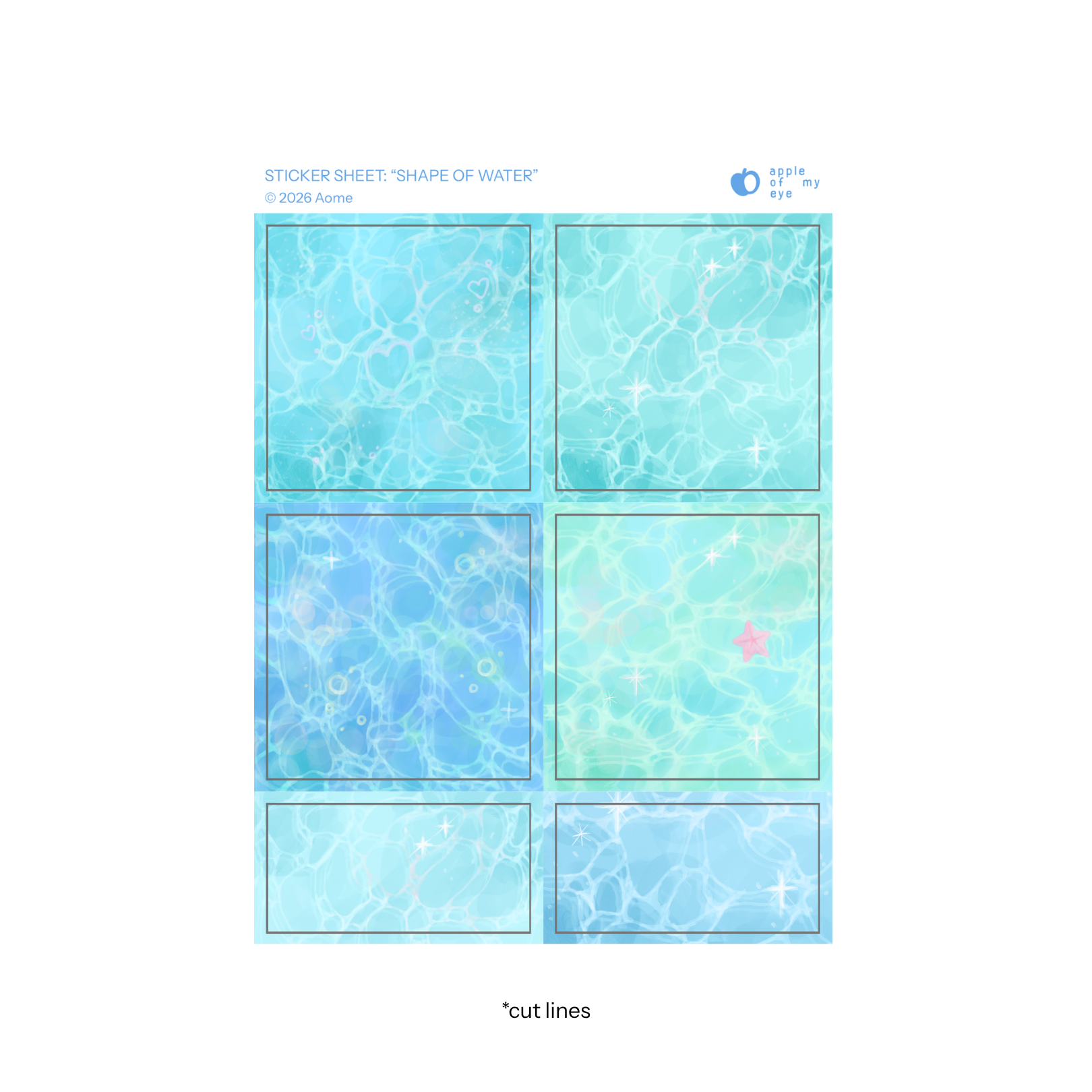 "Shape of Water" Sticker Sheet