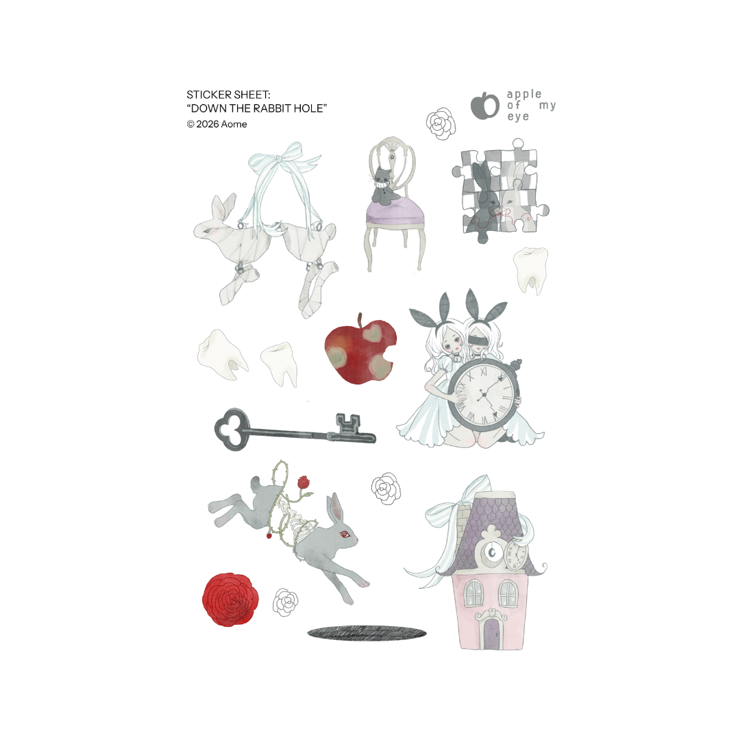 "Down The Rabbit Hole" Sticker Sheet