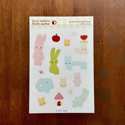 Bunny House Sticker Sheet image 1