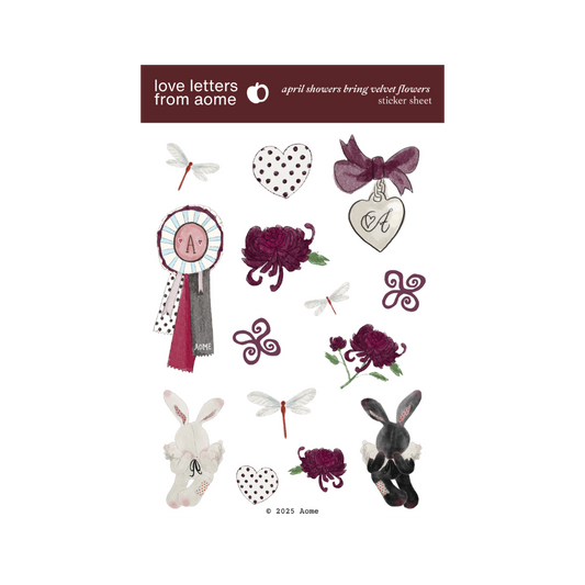 Velvet Flowers Sticker Sheet image 0